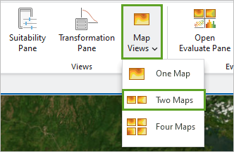Option de menu Two Maps (Deux cartes)