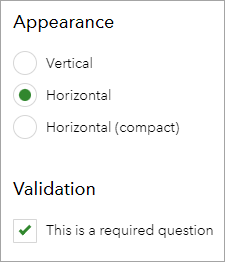 Options Appearance (Apparence) et Validation de la question relative aux réseaux sociaux