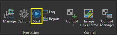 Bouton Start (Démarrer) dans le groupe Processing (Traitement)