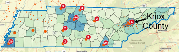 Implantations de MAPCO