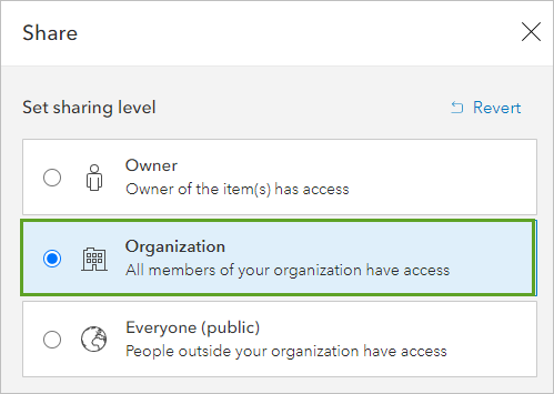 Sélectionner Organization (Organisation).