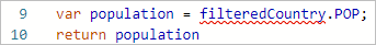 return population ステートメントを作成します。