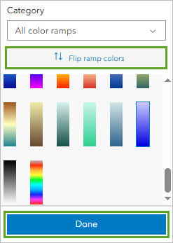 ランプ カラーの反転ボタン