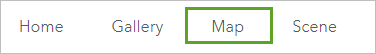 ArcGIS Online のリボンにあるマップ
