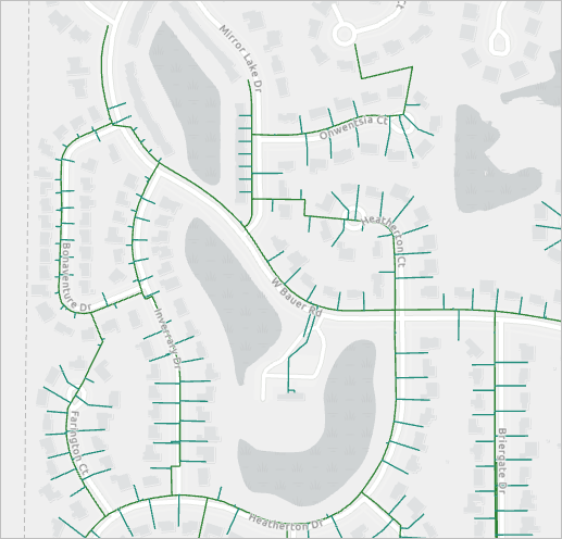 マップの Water Line フィーチャ