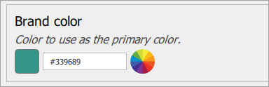 「#339689」に設定された [ブランドの色]