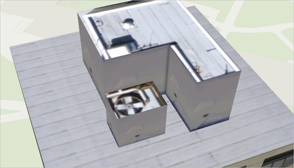屋上面テクスチャが Oswald Tower の屋上に追加された状態