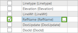 RefName のチェックボックスをオンにします。