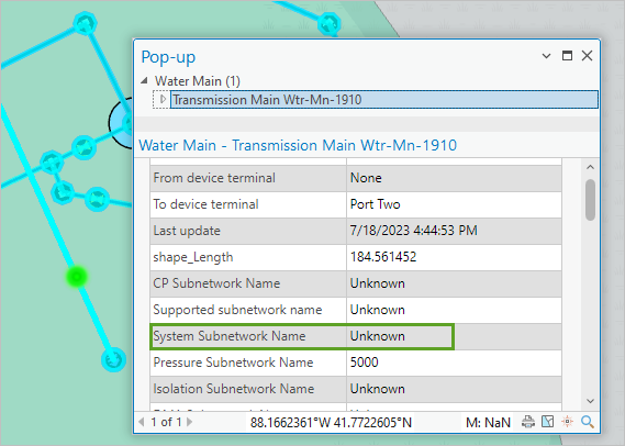 Unknown に設定された System Subnetwork Name