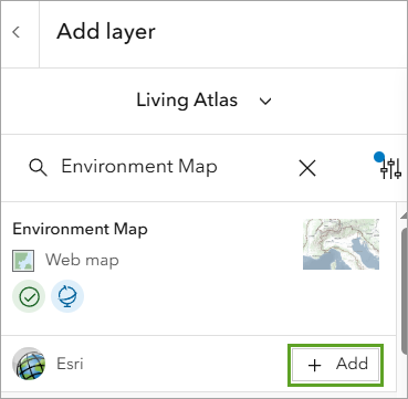 Environment Map ベースマップを追加します。