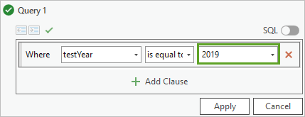 testYear を 2019 に設定