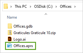 Windows エクスプローラーでの Offices.aprx