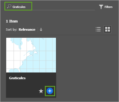 Graticules カード上の Add ボタン