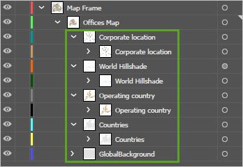 Offices Map レイヤー内のレイヤー