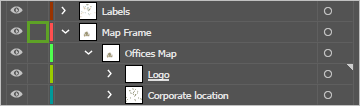 Map Frame レイヤーのロックを切り替えボタン