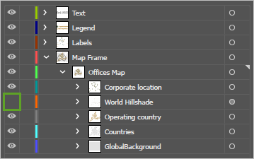 陰影起伏図 (World Hillshade) レイヤーの表示設定がオフになっている状態