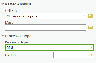 GPU として設定されたプロセッサ タイプ