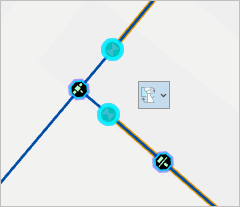 選択された 2 つのバルブ フィーチャ