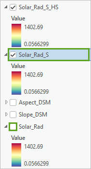 Solar_Rad_S が選択済み