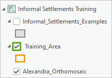 Training_Area レイヤーをオンにした状態