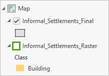 Informal_Settlements_Raster レイヤーがオフになった状態