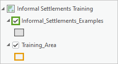 Informal_Settlements_Examples レイヤーがオンの状態