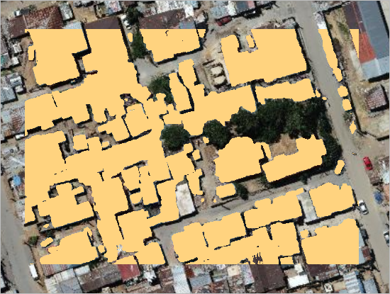 マップに表示された Informal_Settlements_Raster