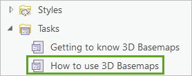 How to use 3D Basemaps タスク