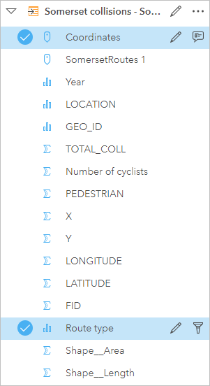 座標と Route type を選択します。