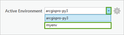 myenv の選択。