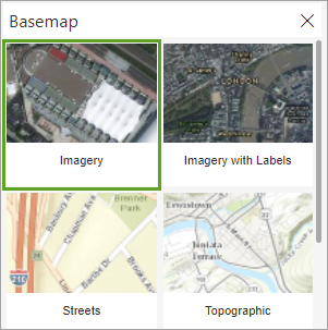 衛星画像ベースマップ オプション