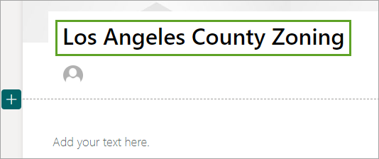 ページ名を Los Angeles County Zoning に設定