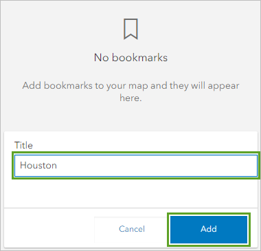 Houston のブックマークの追加