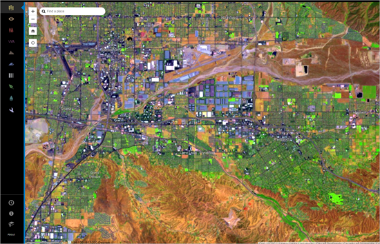 デフォルトの Landsat アプリ