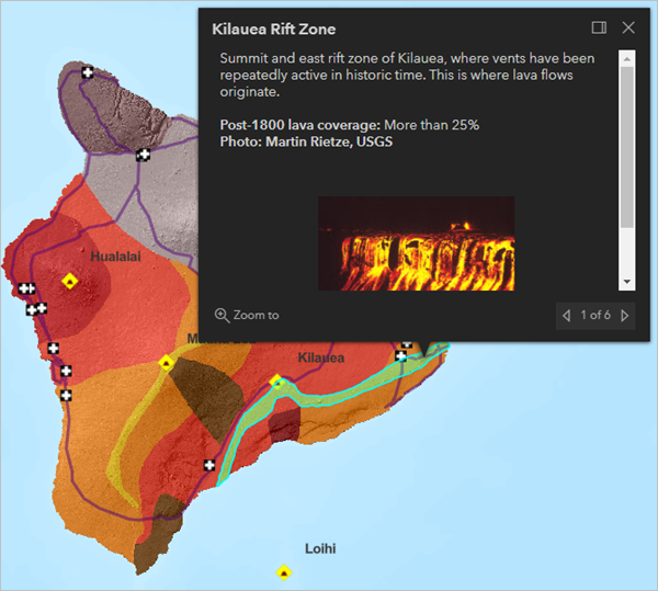 危険区域のポップアップ