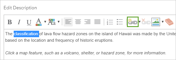 [リンクの作成] ボタン