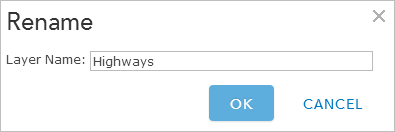名前の変更ウィンドウ
