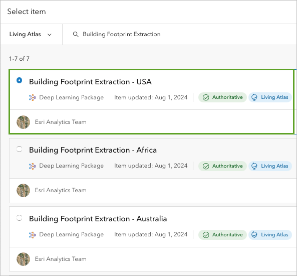 Building Footprint Extraction - USA ディープ ラーニング パッケージ