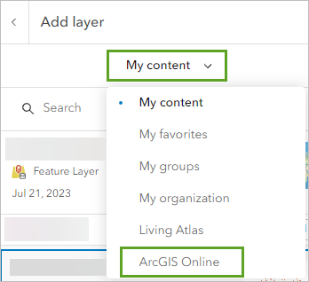 ArcGIS Online の検索