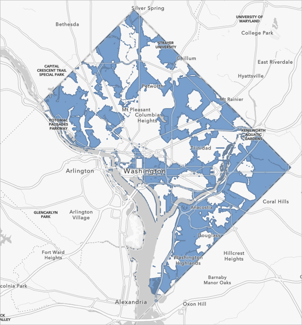 Potential Food Deserts レイヤー