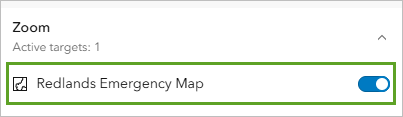 Redlands Emergency Map に対するズーム アクション