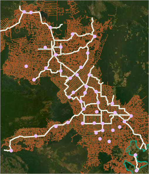 シンボル表示された Official_Roads