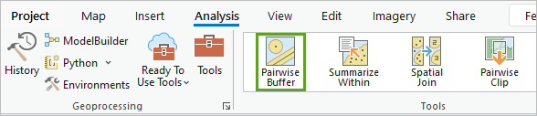 ペアワイズ バッファー (Pairwise Buffer) ツール