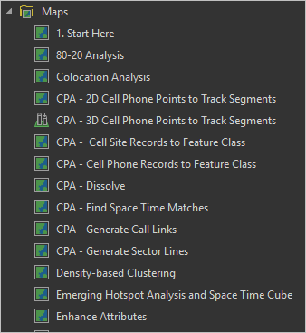 Crime Analysis のサンプル マップ