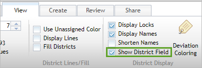 [Show District Field] をオン