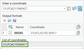 [Coordinate Conversion] ツールのリストに新しく追加された座標