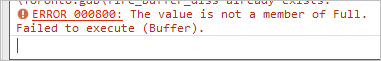 「値が Full のメンバーではありません」というエラー メッセージ。