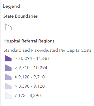 Hospital Referral Regions の凡例