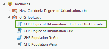Инструмент GHS Degree of Urbanisation - Territorial Unit Classifier