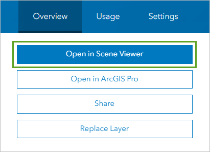 Кнопка Открыть в Scene Viewer